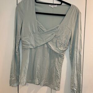 Calvin Klein Women's Sage Long Sleeve Top